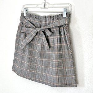 L.A. Hearts Plaid Miniskirt with Tie Waist, Size Medium